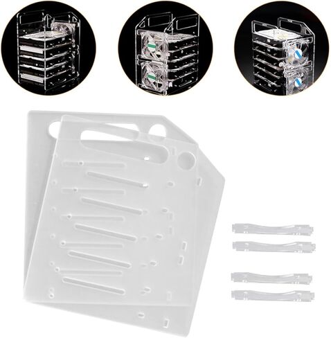 OSALADI DIY 3.5 Inch Hard Disk Rack 6-Layer Multi-Layer Hard Drive Bracket Storage Cage for Desktop HDD SSD Mounting and Organization in Saudi Arabia