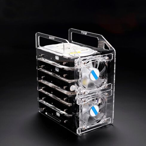 OSALADI DIY 3.5 Inch Hard Disk Rack 6-Layer Multi-Layer Hard Drive Bracket Storage Cage for Desktop HDD SSD Mounting and Organization in Saudi Arabia