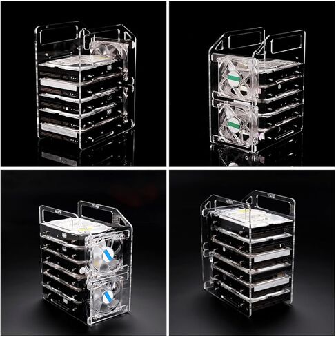 OSALADI DIY 3.5 Inch Hard Disk Rack 6-Layer Multi-Layer Hard Drive Bracket Storage Cage for Desktop HDD SSD Mounting and Organization in Saudi Arabia