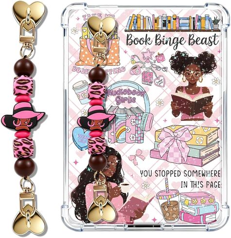Wxiben Silicone Beaded Strap for Kindle - Hand Straps Holder Grip Chain Charm for Kindle Decorating Accessories Gift for E-book Reader Bookish E-Reader in Saudi Arabia