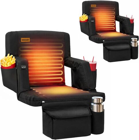 Overmont Heated Wide Stadium Seats 2 Pack, Dual-Zone Heat in Kuwait