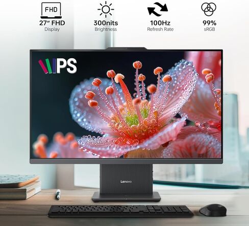 كمبيوتر Lenovo IdeaCentre Business الكل في واحد، شاشة لمس 27 بوصة FHD 100 هرتز، AMD Ryzen 7 8845HS، ذاكرة الوصول العشوائي DDR5 سعة 64 جيجابايت، SSD 2 تيرابايت، Win11 Home، KB & M اللاسلكية، جاهز للطيار، حزمة مع Adata UC310 64 جيجابايت in Saudi Arabia