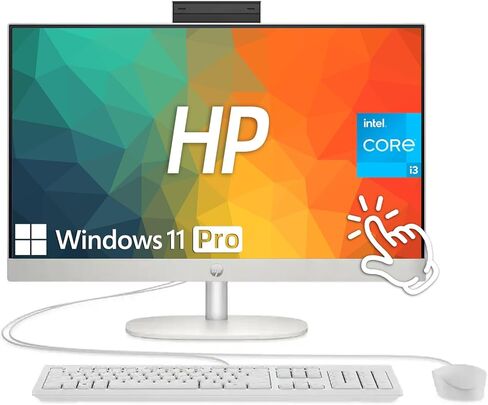 كمبيوتر مكتبي HP الكل في واحد مقاس 24 بوصة، شاشة FHD IPS، شاشة تعمل باللمس، Intel Core i3، 8 جيجابايت DDR4، 512 جيجابايت SSD، Intel UHD Graphics، HDMI، USB-C/A، RJ45، لوحة مفاتيح وماوس، مضاد للتوهج، WiFi6، Win 11 Pro in Kuwait