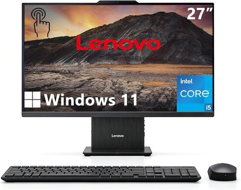 Lenovo IdeaCentre All-in-One Desktop Computer, 27" FHD Touch IPS Display, 8-core Intel Core i5-13420H, 16GB DDR5, 512GB SSD, Office 365 for The Web, Wireless KB & M, Wireless Charging Base, Win 11 in Saudi Arabia