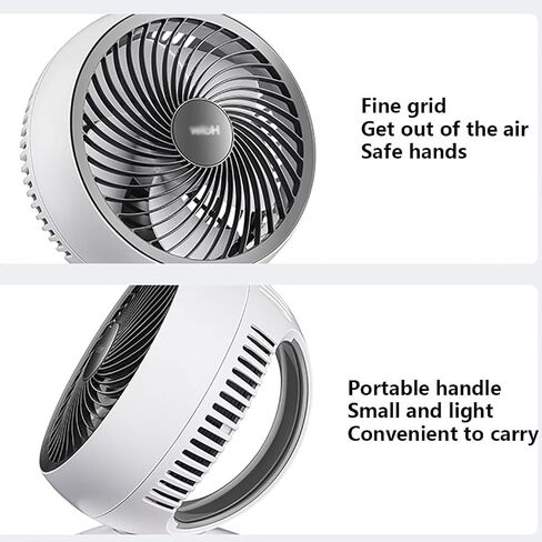 Habiba Strong Airflow Mini Fan USB Rechargeable Fan 3 Speed Multi-Purpose Small Fan Portable Handheld Fan for Personal Office Desk Car Outdoor Portable in Saudi Arabia