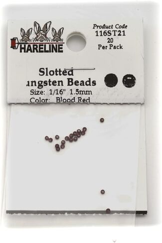 Hareline Fly Tying Slotted Tungsten Beads – Weighted Jig Fly Tying Beads for Nymphs & Streamers, 20 Pack in Saudi Arabia