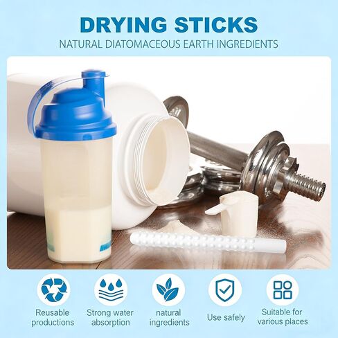 7 Pack Reusable Diatom Drying Stick - Quick Moisture Absorber, Multi-Purpose Humidity Control Dehumidifier Smooth Moisture Cleaner for Silicone Toys, Bathroom, Closet in Saudi Arabia