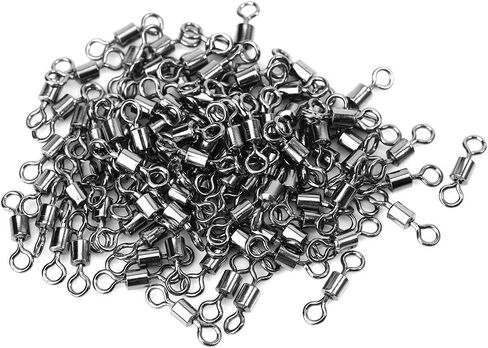 100PCS 8 Shape Fishing Swivel Fishing Hook to Line Connector Stainless Steel High Tensile Snap Hook Connect Ring Fishing Roll Swivel 12MM in Saudi Arabia