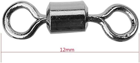 100PCS 8 Shape Fishing Swivel Fishing Hook to Line Connector Stainless Steel High Tensile Snap Hook Connect Ring Fishing Roll Swivel 12MM in Saudi Arabia