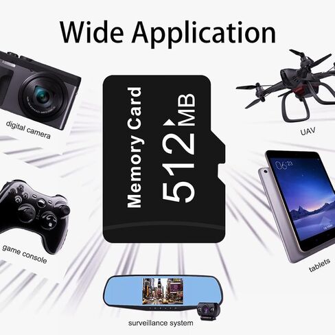 بطاقة Micro SD سعة 512 ميجابايت (0.5 جيجابايت) حزمة مكونة من 6 قطع ذات سعة منخفضة لأجهزة MP3/الهواتف القديمة/الملفات الصغيرة فقط - ليست للكاميرات/Dashcams/أجهزة GB in Saudi Arabia
