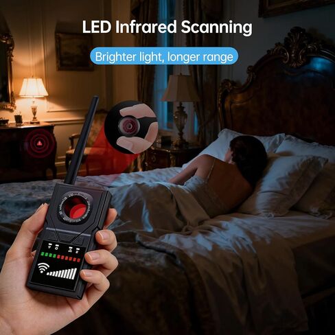 Multifunctional Hidden Camera Detector, GPS Tracker Detector & Camera Detector Spy Camera Finder，Bug Detector Listening Device Detector for Travel, Hotel, Car Privacy Protection in Saudi Arabia