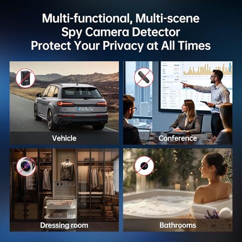 Multifunctional Hidden Camera Detector, GPS Tracker Detector & Camera Detector Spy Camera Finder，Bug Detector Listening Device Detector for Travel, Hotel, Car Privacy Protection in Saudi Arabia