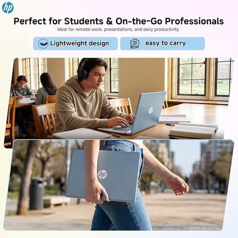 HP 15.6 Touchscreen Laptop Windows 11 Pro, Intel 8-Core i3-N305 CPU, 15.6 FHD Touch, 16GB RAM, 512GB SSD, Fast Charge, Wi-Fi 6, HD Camera, Student & Business, Moonlight Blue,W/REDRAGON Accessories in Saudi Arabia