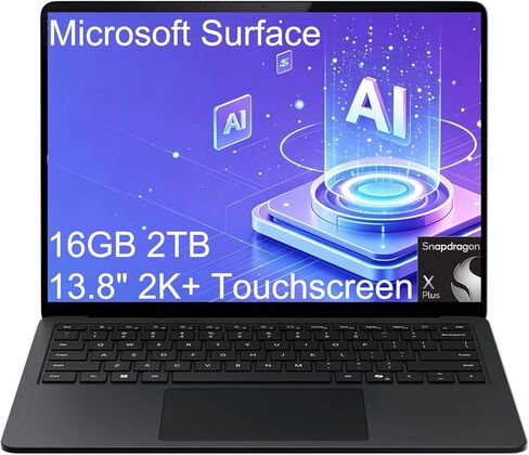 Microsoft Surface Laptop 7 AI Copilot+ PC for Business (13.8" 2K+ Touchscreen, Snapdragon X Plus (> Intel i7-1355U), 16GB DDR5, 1TB SSD), 20-Hr Long Battery Life, IR Webcam, Wi-Fi 7, Windows 11, Black in Saudi Arabia