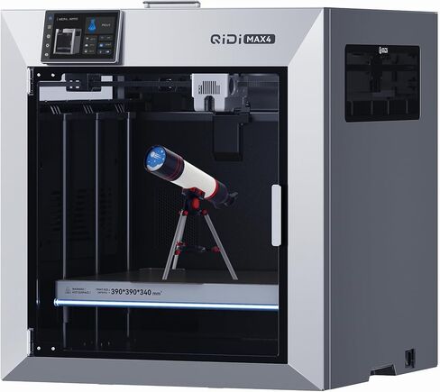 QIDI Max4 Combo 3D Printer, 390×390×340mm Large Build Volume, 65℃ Heated Chamber FDM 3D Printers, Max 800mm/s High Speed, Supports Up to 16-Colors/Multi Materials with QIDI BOX, Auto Bed Leveling in Saudi Arabia