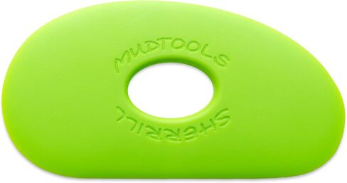 Mudtools Polymer Rib Green Size 0 Medium - Small Kidney Shape - Ceramics, Pottery, Clay - G0 in Saudi Arabia