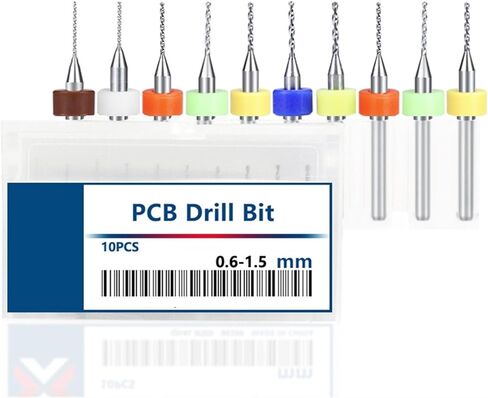 10Pcs Micro Diamond Tip Twist Drill Bits Set, Heavy Duty Diamond Drill for Glass Ceramic Tile Jewelry Drilling(0.6-1.5 Set,1box(10pcs)) in Saudi Arabia
