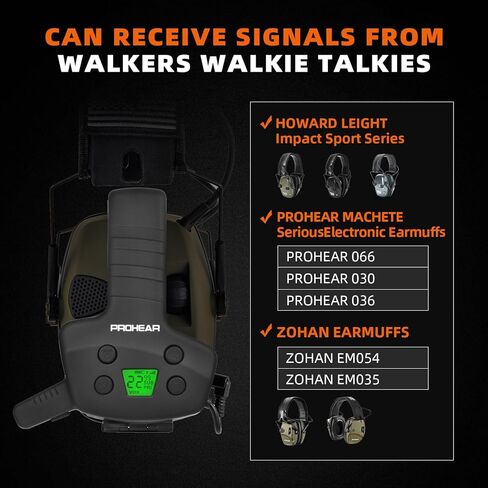 RH09 Bluetooth Walkie Talkie Upgrade Module for Shooting Earmuffs – 3 Mile GMRS 2-Way Radio, 22 Channels + 99 Codes, USB-C Rechargeable, Compatible with PROHEAR, ZOHAN & Howard Leight Impact Sport in Saudi Arabia