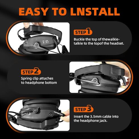 RH09 Bluetooth Walkie Talkie Upgrade Module for Shooting Earmuffs – 3 Mile GMRS 2-Way Radio, 22 Channels + 99 Codes, USB-C Rechargeable, Compatible with PROHEAR, ZOHAN & Howard Leight Impact Sport in Saudi Arabia