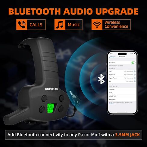 RH09 Bluetooth Walkie Talkie Upgrade Module for Shooting Earmuffs – 3 Mile GMRS 2-Way Radio, 22 Channels + 99 Codes, USB-C Rechargeable, Compatible with PROHEAR, ZOHAN & Howard Leight Impact Sport in Saudi Arabia