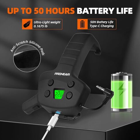 RH09 Bluetooth Walkie Talkie Upgrade Module for Shooting Earmuffs – 3 Mile GMRS 2-Way Radio, 22 Channels + 99 Codes, USB-C Rechargeable, Compatible with PROHEAR, ZOHAN & Howard Leight Impact Sport in Saudi Arabia