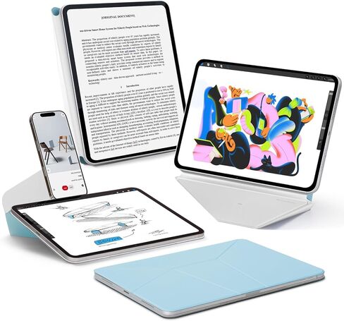 حافظة MOFT Dynamic Folio لجهاز iPad Pro مقاس 11 بوصة (M5 2025 / M4 2024)، حافظة بحامل مغناطيسي رفيع مع أكثر من 20 زاوية عرض، استيقاظ/غفو تلقائي، رفيعة للغاية، أسود داكن in Kuwait