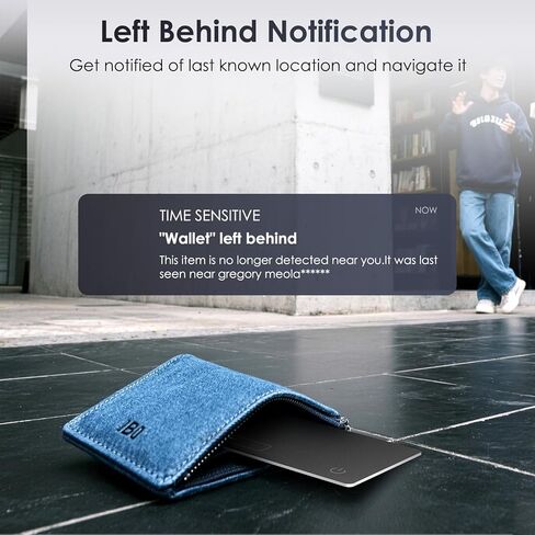 Wallet Tracker Card 0.07in Slim, Compatible with Apple Find My iOS Only, Bluetooth Tracker Smart Tracking Card Wallet Finder, IP68 Waterproof, Item Locator for Luggage Tags, Passports, Purse in Saudi Arabia