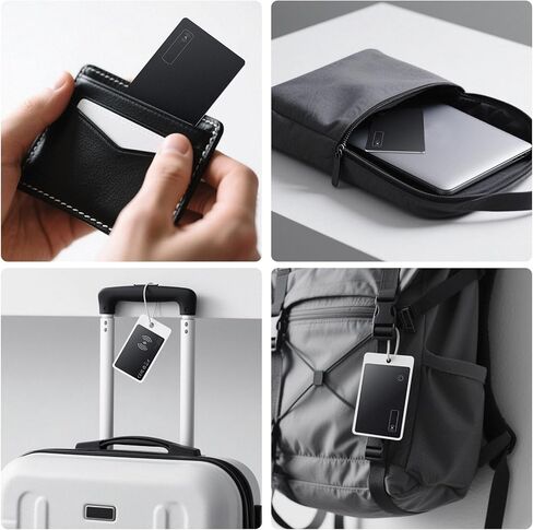 Wallet Tracker Card 0.07in Slim, Compatible with Apple Find My iOS Only, Bluetooth Tracker Smart Tracking Card Wallet Finder, IP68 Waterproof, Item Locator for Luggage Tags, Passports, Purse in Saudi Arabia