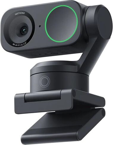 Insta360 Link 2 - كاميرا ويب PTZ 4K للكمبيوتر/Mac، مستشعر 1/2 بوصة، تتبع AI، HDR، ميكروفون إلغاء الضوضاء AI، التحكم في الإيماءات للبث، مكالمات الفيديو، الألعاب والمزيد مع حامل ثلاثي مرن وقماش عدسة in Kuwait