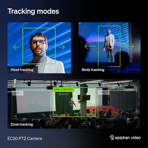 Epiphan EC20 4K PTZ Camera – NDI®|HX3 | 20X Optical Zoom | AI Auto-Tracking | HDMI/SDI/USB/IP | PoE+ | 60 fps | Low-Light | VISCA | Live Streaming for Education, Corporate, Worship & Creators in Saudi Arabia