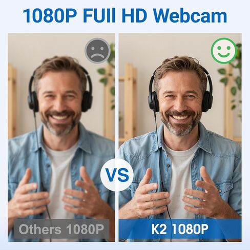 HD 1080P Gaming Webcam with Microphone,Streaming Camera Web Cam with RGB Light,Noise Cancellation, Privacy Cover,Plug and Play,Computer Camera for Desktop/Laptop,Video Calls/Conferencing/Streaming in Saudi Arabia