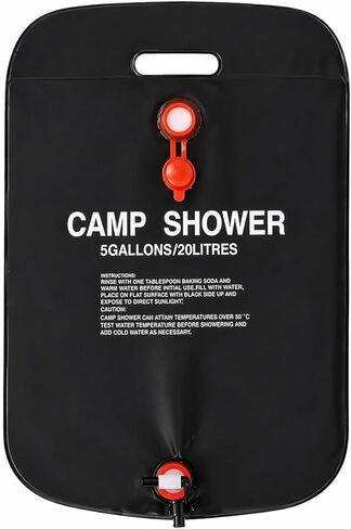 20L Camping Shower Bag Solar Heating Energy Saving Portable Foldable Outdoor Shower with Quick Valve for Hiking RV Beach in Saudi Arabia