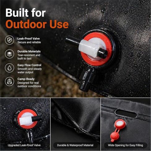 20L Camping Shower Bag Solar Heating Energy Saving Portable Foldable Outdoor Shower with Quick Valve for Hiking RV Beach in Saudi Arabia