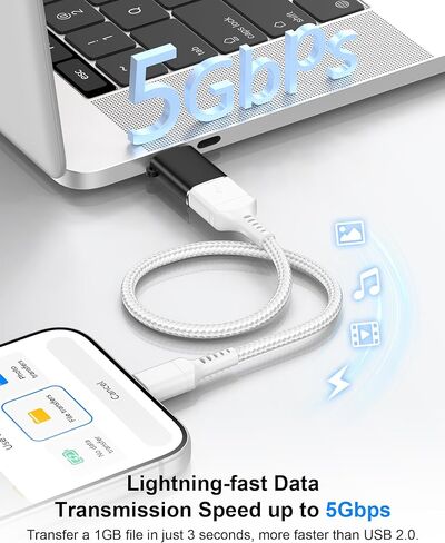 USBC to USB Adapter 4 Pack, USB C Male to USB 3.0 Female OTG Adapter for iPhone 17e 16, iPad mini, MacBook Pro, Samsung S26 S25, High-Speed Data Transfer and Fast Charging Type-C Connector-Black in Saudi Arabia