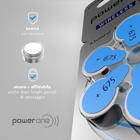 Powerone حجم 675 بطارية مساعدة للسمع خالية من الزئبق مصنوعة في ألمانيا عبوة أصلية 60 in Kuwait