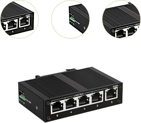 Industrial Ethernet Switch 10/100Mbps Compact Din Ethernet Hub in Saudi Arabia