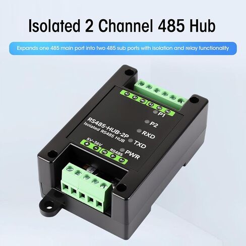 Pomya Industrial Grade 2 Channel Isolated 485 Hub, 300-460800bps Wide Baud Rate, Supports Relay, Extension & Isolation Functions for Network Expansion in Saudi Arabia