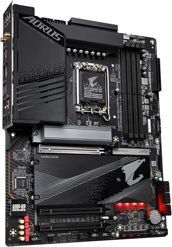 GIGABYTE Z790 AORUS Elite AX (LGA 1700/ Intel Z790/ ATX/ DDR5/ Quad M.2/ PCIe 5.0/ USB 3.2 Gen2X2 Type-C/Intel WiFi 6E/ 2.5GbE LAN/Q-Flash Plus/PCIe EZ-Latch/اللوحة الأم للألعاب) (متجدد) in Saudi Arabia
