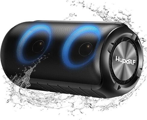 مكبر صوت بلوتوث Hupoaf، مكبر صوت لاسلكي محمول جديد 2026 مع صوت عالٍ 6D، مقاوم للماء IPX7، مكالمات عالية الدقة، أضواء RGB، وقت تشغيل 12 ساعة للمنزل/الحفلة/الخارج/الشاطئ، حشوات للتخزين/هدية الفيل الأبيض in Kuwait