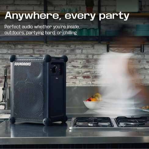 Soundboks Mix – Portable Bluetooth Speaker – Durable & Weatherproof (IP65) Design – USB-C Rechargeable Battery – Ultra-Loud – 121dB – Speaker for indoors and outdoors – 40 Hours of Play time – (Black) in Saudi Arabia