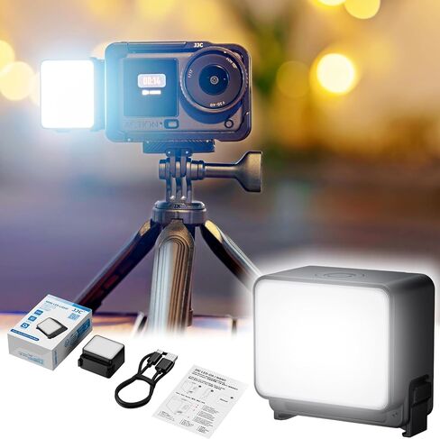 JJC LED Light for Insta360 Ace Pro 2 Accessories, Magnetic Auxiliary Fill Light Attachment, Rechargeable IPX5 Waterproof Mini Video Light, for Selfie Vlog Recording Lightweight in Saudi Arabia