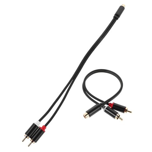 RCA Female to Male Audio Splitter Cable 0. Gold-Plated Y Shaped Car Stereo Wire 2pcs for Installation and Speaker Audio Signal Transmission in Saudi Arabia