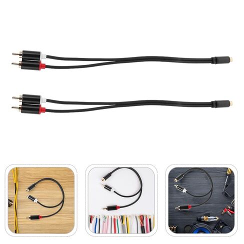 RCA Female to Male Audio Splitter Cable 0. Gold-Plated Y Shaped Car Stereo Wire 2pcs for Installation and Speaker Audio Signal Transmission in Saudi Arabia