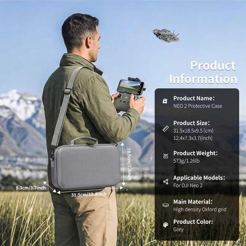 NEO 2 Case, Waterproof hard Carrying Case for DJI Neo 2 Accessories, Travel Storage Bag for DJI Neo 2 Fly More Combo, Compatible with RC-N3/RC-N Remote Controller in Saudi Arabia