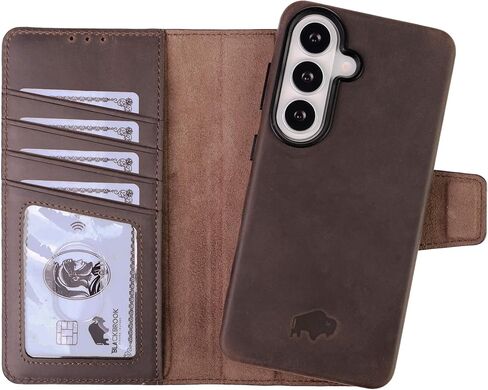 BLACKBROOK for Samsung S26 Ultra Wallet Case, Full Grain Leather, Carter Detachable 2-in-1 Set, Ready for MagSafe Wireless Charging, RFID 4 Card Slots, Magnetic Flip Case in Saudi Arabia