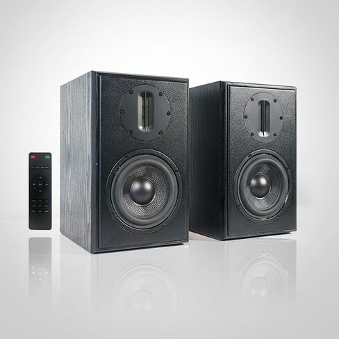 6.5" Powered Bookshelf Speakers with 4 inches AMT Tweeter, Hi Res Audio Home Theate for Record Player Speakers with BTV5.3,RCA,Opt,HMDI(ARC),USB Input Clear Sound and Strong Bass in Saudi Arabia