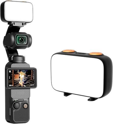 ضوء تعبئة LED لجيب DJI osmo Pocket 3 محمول للتصوير الفوتوغرافي للجيب فلاش كاميرا الحركة مع 3 أوضاع ألوان 800 مللي أمبير في الساعة 40 خرزة LED DJI Pocket 3 ملحقات لتسجيل فيديو Vlog in Saudi Arabia