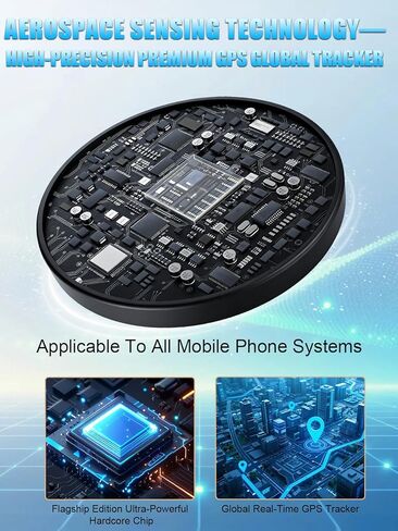 جهاز تعقب GPS للسيارات والمركبات، بدون رسوم شهرية، لا يتطلب بطاقة SIM، عمر بطارية 365 يومًا، جهاز تعقب GPS مغناطيسي صغير مخفي، مقاوم للماء، للسيارات والحيوانات الأليفة والأطفال والأمتعة ونظام التشغيل iOS فقط (أسود) in Kuwait