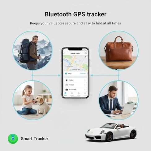 No Subscription GPS Tracker for Vehicles Work with Find My(iOS Only) Real-Time Mini Tracker Tags Global Coverage Hidden Car Location Tracking Tags Device with Magnetic Case No Monthly Fee Required in Saudi Arabia