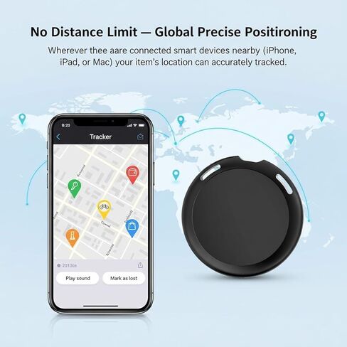 No Subscription GPS Tracker for Vehicles Work with Find My(iOS Only) Real-Time Mini Tracker Tags Global Coverage Hidden Car Location Tracking Tags Device with Magnetic Case No Monthly Fee Required in Saudi Arabia